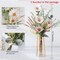 2-Bundle Artificial Wildflower Set – Faux Pink Daisies with Eucalyptus Stems, Silk Flower Bouquets for Farmhouse Décor, Party Table Centerpieces, and Indoor Home Decoration